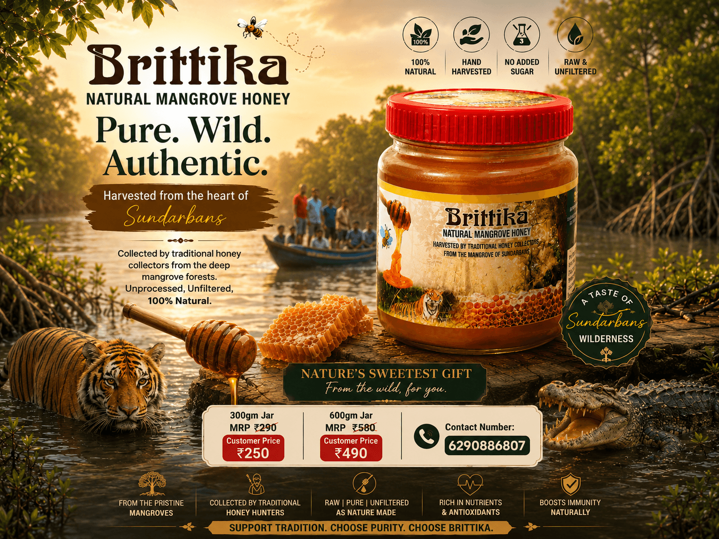 Brittika Natural Mangrove Honey Banner